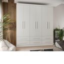 Ver imagem 2 de Guarda Roupa de Casal Majestic 6 Portas 6 Gavetas Branco Branco
