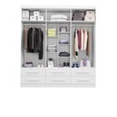 Ver imagem 3 de Guarda Roupa de Casal Majestic 6 Portas 6 Gavetas Branco Branco