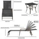 Ver imagem 2 de 2 Espreguiçadeira Catar e 1 Mesa Garden Cor Marrom Corda Náutica