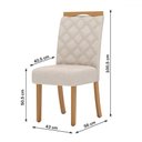 Ver imagem 4 de Mesa de Jantar 4 Lugares Carina Nature/off White/linho - Pnr Móveis