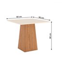 Ver imagem 3 de Mesa de Jantar 4 Lugares Carina Nature/off White/linho - Pnr Móveis