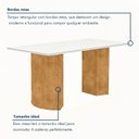Ver imagem 4 de Conjunto Sala de Jantar 4 Lugares Retangular Tampo Vidro MDF 120x80cm Mesa Isla e Cadeiras Carol