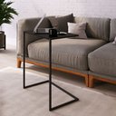 Ver imagem 2 de Mesa Lateral 67cm Estrutura Preta - Preta