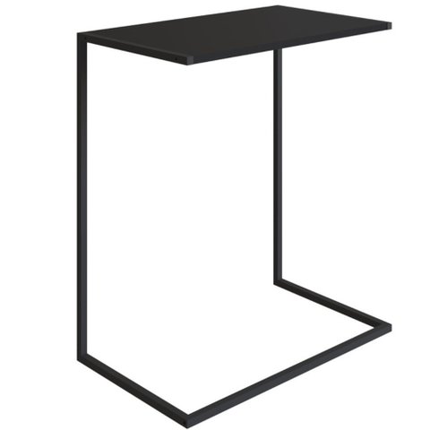 Mesa Lateral 67cm Estrutura Preta - Preta