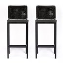 Ver imagem 2 de Banqueta Corda Nautica Preta Varada Sacada Sala Balcão Kit2 Pintura Epóxi