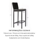 Ver imagem 5 de Banqueta Corda Nautica Preta Varada Sacada Sala Balcão KIT2 Pintura Epóxi