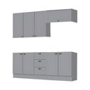 Ver imagem 1 de Cozinha Modulada Cooktop 4 Peças 8 Portas 3 Gavetas com Tampo Henn Americana