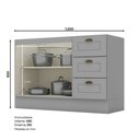 Ver imagem 5 de Cozinha Modulada Cooktop 4 Peças 8 Portas 3 Gavetas com Tampo Henn Americana