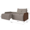 Ver imagem 3 de Sofá Cama Retrátil e Reclinável 3 Lugares 225cm Jequitibá CabeCasa MadeiraOriginals