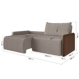 Sofá Cama Retrátil e Reclinável 3 Lugares 225cm Jequitibá CabeCasa MadeiraMadeira - 3