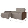 Sofá Cama Retrátil e Reclinável 3 Lugares 225cm Jequitibá CabeCasa MadeiraOriginals - 3