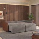 Ver imagem 2 de Sofá Cama Retrátil e Reclinável 3 Lugares 225cm Jequitibá CabeCasa MadeiraOriginals
