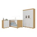 Ver imagem 2 de Quarto de Bebê Completo com Berço Americano 3 em 1 Doçura Multimóveis Mp4650 Madeirado/branco