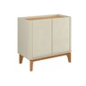 Buffet Aparador Flip 0,90 2 Portas Sala - 3 Cores:offwhite-cinamomo - 5