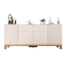 Ver imagem 2 de Aparador Buffet Sala de Estar 4 Portas 180cm Visari C01 - D'Rossi Off White-freijó