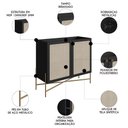 Ver imagem 7 de Balcão Aparador Buffet Cantinho do Café Pé Metal Arlo A10 Nero-dourado - Mpozenato