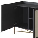 Ver imagem 2 de Balcão Aparador Buffet Cantinho do Café Pé Metal Arlo A10 Nero-dourado - Mpozenato