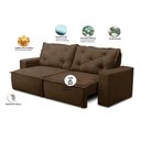 Ver imagem 2 de Sofá Retrátil e Reclinável 3 Lugares com Molas 2,00m Aline Suede Rover & Beato