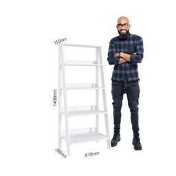 Estante para Livros Escada 140cmx61cm 4 Prateleiras Tok Yescasa - 7