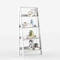 Estante para Livros Escada 140cmx61cm 4 Prateleiras Tok Yescasa - 8