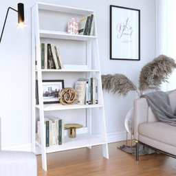Estante para Livros Escada 140cmx61cm 4 Prateleiras Tok Yescasa - 2
