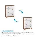 Ver imagem 7 de Quarto Infantil com Guarda Roupa com Prateleira Cômoda e Mini Cama 100% MDF Pega-Pega