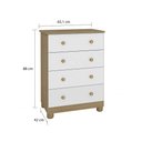 Ver imagem 5 de Quarto Infantil com Guarda Roupa com Prateleira Cômoda e Mini Cama 100% MDF Pega-Pega