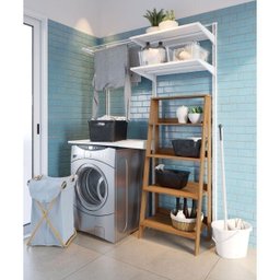Estante para Livros Escada 140cmx61cm 4 Prateleiras Tok Yescasa - 8
