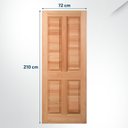 Ver imagem 3 de Folha de Porta Maciça em Eucalipto Acabamento Natural 210x72cm PM44 Hagá Cruzeiro Portas
