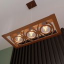 Ver imagem 2 de Pendente Decorativo Retangular 3 Lâmpadas Felluz Mais Cobre
