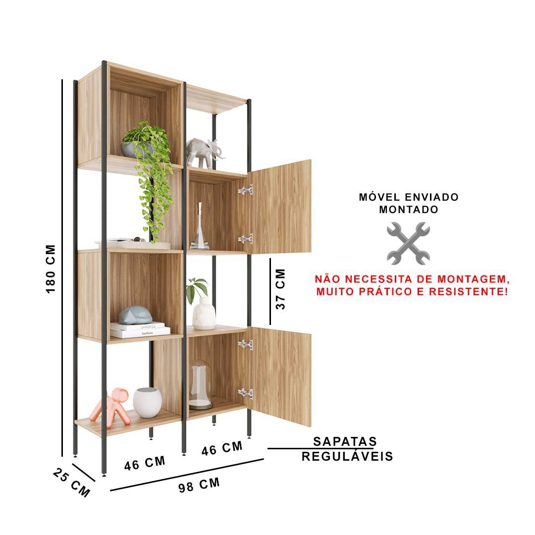 Estante Industrial com Nichos e Portas Salve 5 - 3