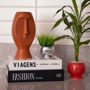 Ver imagem 2 de Vaso Decorativo Rosto em Cerâmica Terracota 23,5x11cm - D’Rossi
