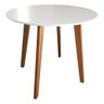 Mesa Veneza Redonda Laqueado 80cm - Branco - Madeira - 1