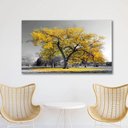 Ver imagem 3 de Quadro Decorativo Floral Ipe Amarelo para Sala Hall em Tecido Canvas Grande