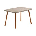 Ver imagem 5 de Conjunto: Mesa de Cozinha Stellar 1598 Aço C/ Tampo Madeirado 120x80cm e 4 Cadeiras Hug Preto/nogal