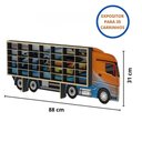 Ver imagem 5 de Estante Porta Carrinhos 35 Miniaturas MDF Caminhao Organizador Expositor Colecionador Quarto Parede