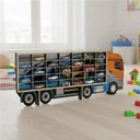 Ver imagem 3 de Estante Porta Carrinhos 35 Miniaturas MDF Caminhao Organizador Expositor Colecionador Quarto Parede