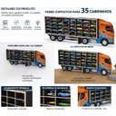 Ver imagem 4 de Estante Porta Carrinhos 35 Miniaturas MDF Caminhao Organizador Expositor Colecionador Quarto Parede