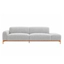 Ver imagem 2 de Sofá de Canto Unne 2 Lugares 180cm Cinza Boucle Terminal Esquerdo Sofá Home