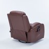 Cadeira com Massagem Poltrona do Papai Giratória Reclinável Manual Austin Aquecimento Pu Marrom Choc - 9