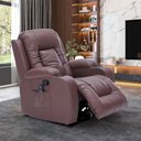 Ver imagem 4 de Cadeira com Massagem Poltrona do Papai Giratória Reclinável Manual Austin Aquecimento Pu Marrom Choc