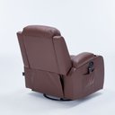 Ver mais imagens de Cadeira com Massagem Poltrona do Papai Giratória Reclinável Manual Austin Aquecimento Pu Marrom Choc