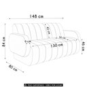 Ver imagem 4 de Sofá 2 Lugares 148cm Sala de Estar Munik Veludo Bege/Camel Z08 - Mpozenato