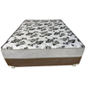 Cama Box Casal Suede Marrom + Colchão Casal Suede Cinza Espuma 138x188x55 - 2