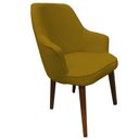 Ver imagem 2 de Kit 4 Cadeiras Decorativa Lara Suede Mostarda - Dominic Decor