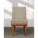 Ver imagem 2 de Cadeira de Jantar Virgínia Linho Castor e Courissimo Nozes Linho Nozes Castor