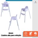 Ver imagem 2 de Cadeirão de Alimentação Cadeira Alta Infantil Bebê Bandeja Removivel Cinto de Segurança Papa Branco 
