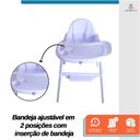 Ver imagem 6 de Cadeirão de Alimentação Cadeira Alta Infantil Bebê Bandeja Removivel Cinto de Segurança Papa Branco 