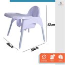 Ver imagem 5 de Cadeirão de Alimentação Cadeira Alta Infantil Bebê Bandeja Removivel Cinto de Segurança Papa Branco 