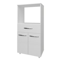 Multiuso Armário Laura com Nicho para Forno Elétrico e Microondas com Gaveta e 2 Portas Mobília Deco - 5